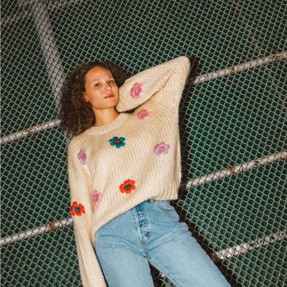FRNCH Desiree Flower Sweater